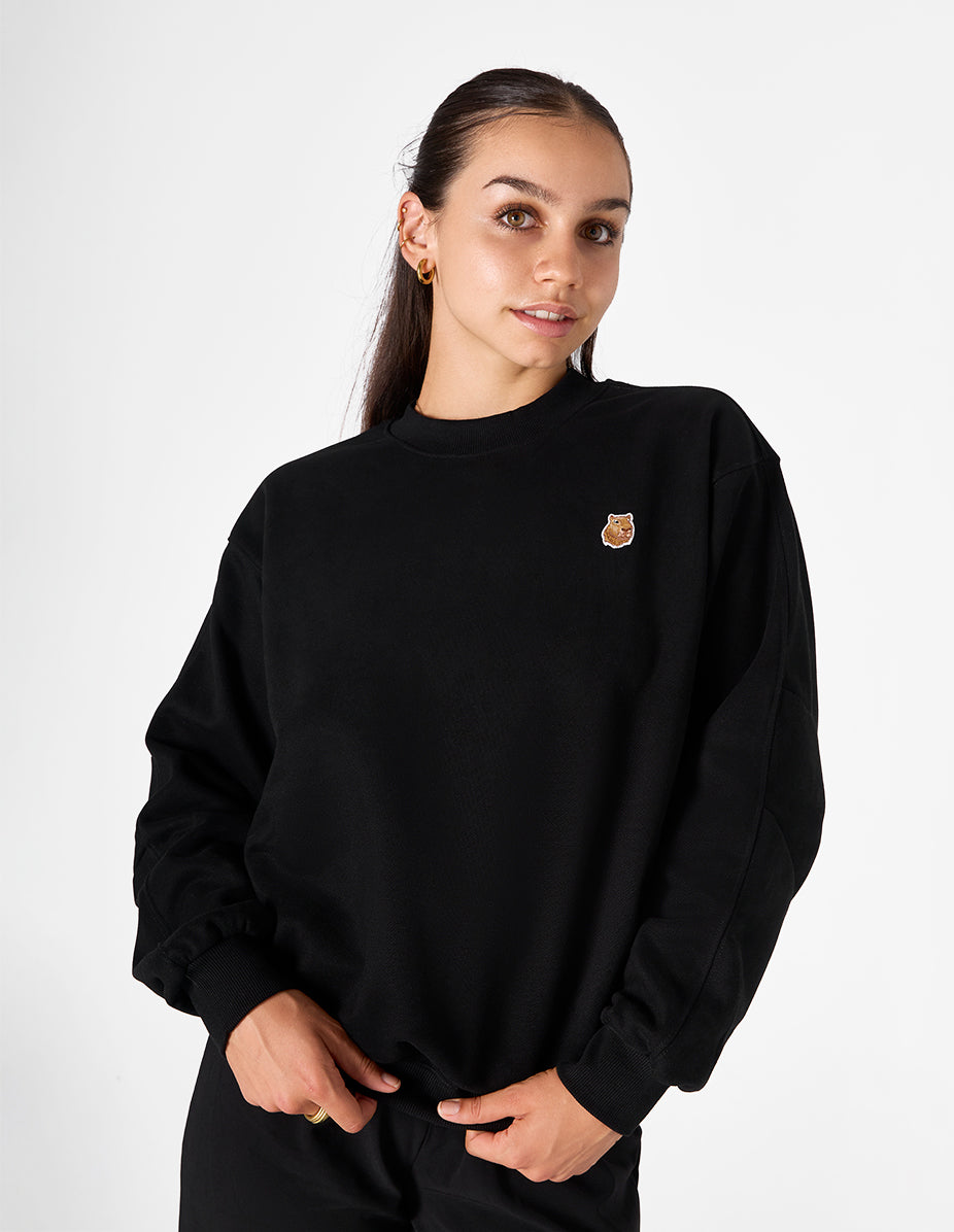 CAPYBARA HEAD PATCH SWEATSHIRT