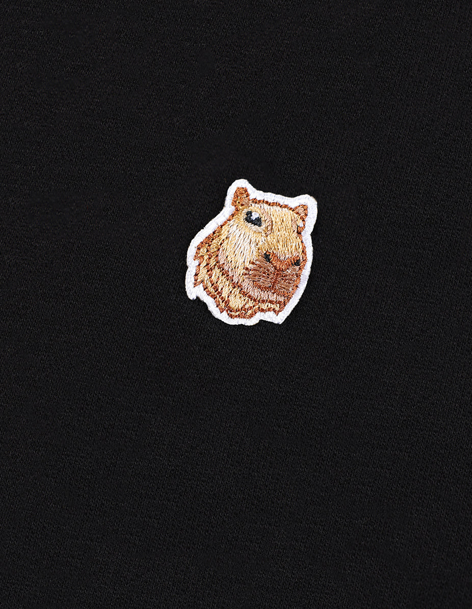 CAPYBARA HEAD PATCH FOREST SCENE SWEATSHIRT